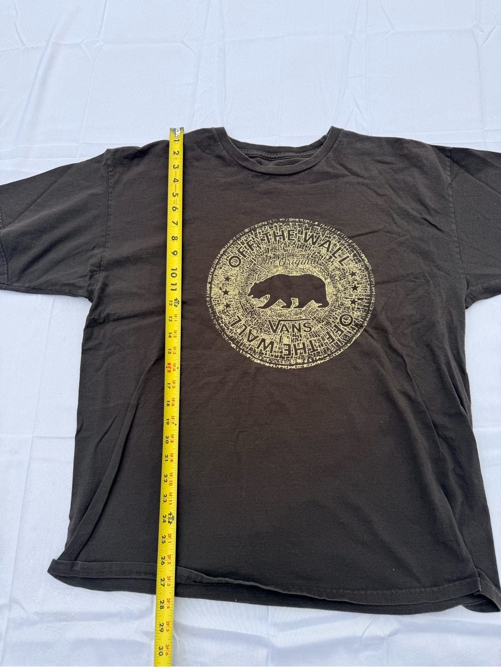 #69 Vans Men’s Black T-Shirt with Yellow Circle Bear Logo-size(xl) - Picture 4 of 5